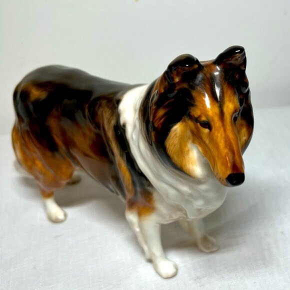 Royal Doulton Vintage Antique Porcelain Collie Dog HN 1058 Rare ASHTEAD APPLAUSE - Picture 1 of 9